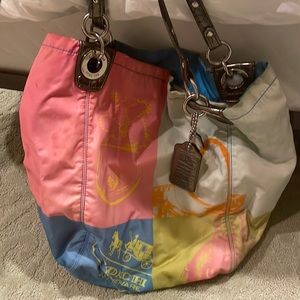 Colorful Coach tote bag